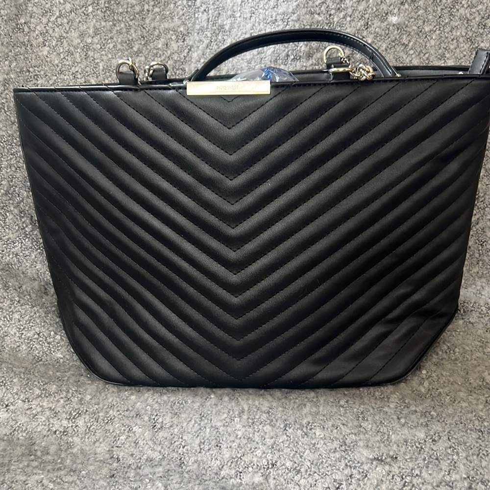 Multi pocket black Nine West handbag
